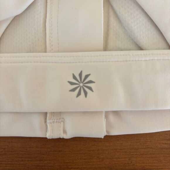Athleta Ultimate Zip Front Bra size XS White - Picture 3 of 8